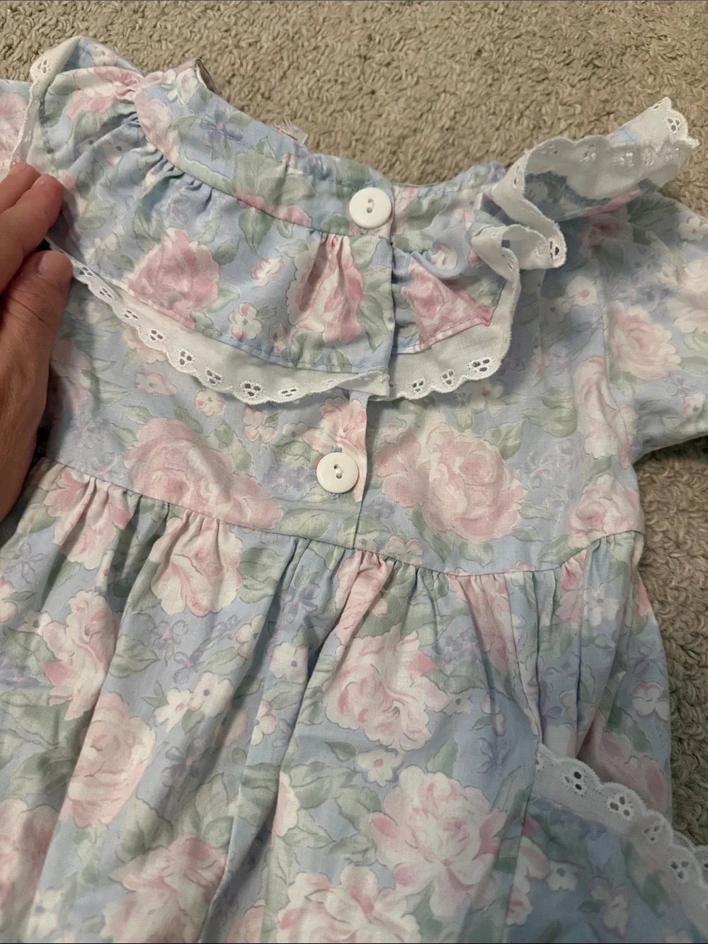 Buster Brown Floral Pink Bow One-Piece Romper